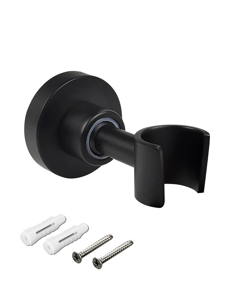 PHASAT Shower Head Holder Wall Mount SUS304 Stainless Steel Shower Wand Holder,Adjustable Handheld Shower Head Bracket Holder Matte Black,A13021B - Image 1